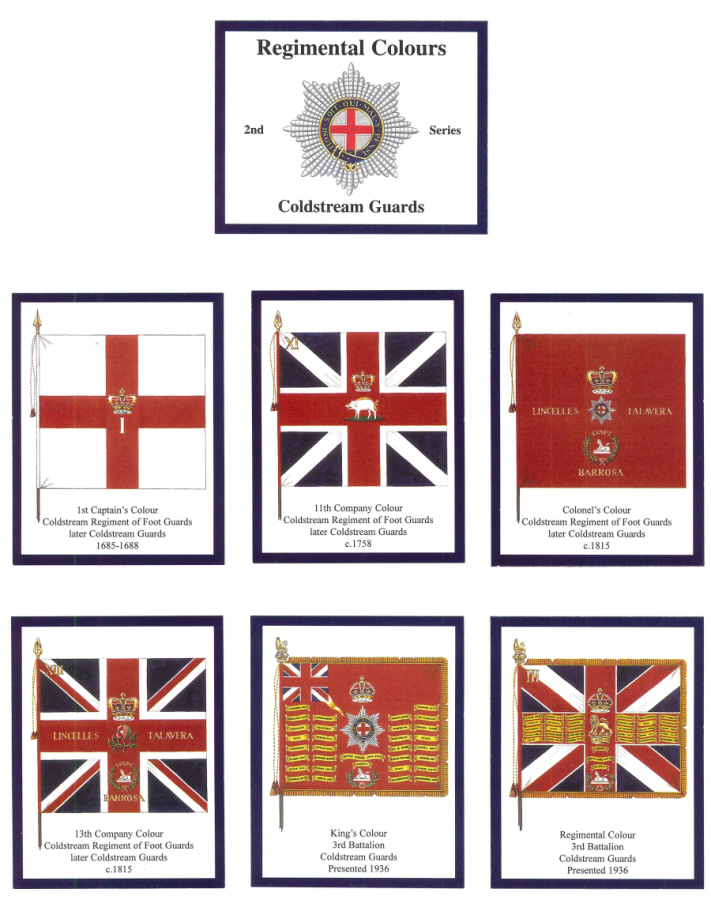 Coldstream Guards 2nd Series- 'Regimental Colours' Trade Card Set by David Hunter - Click Image to Close